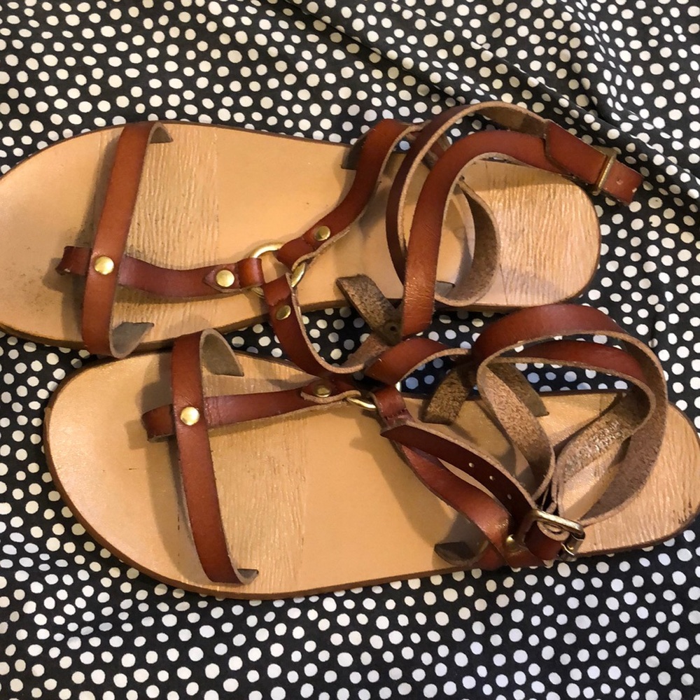 Strappy brown Aldo sandals